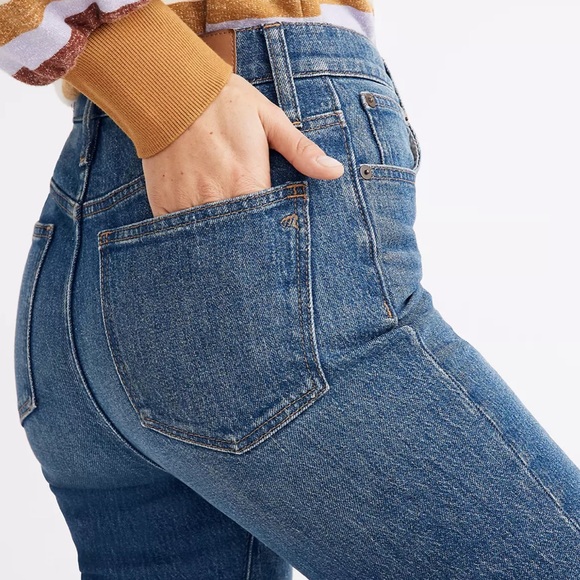 MADEWELL CLASSIC STRAIGHT JEANS IN COLDBROOK WASH RAW HEM 25 - Picture 2 of 10